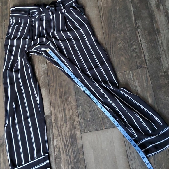 Harmony + Havoc Striped Cropped Paperbag Trousers - Picture 8 of 8